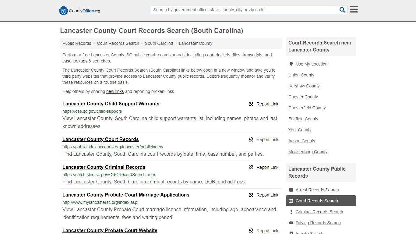 Court Records Search - Lancaster County, SC (Adoptions ...
